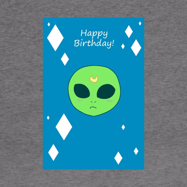 Happy Birthday - Alien Face by saradaboru